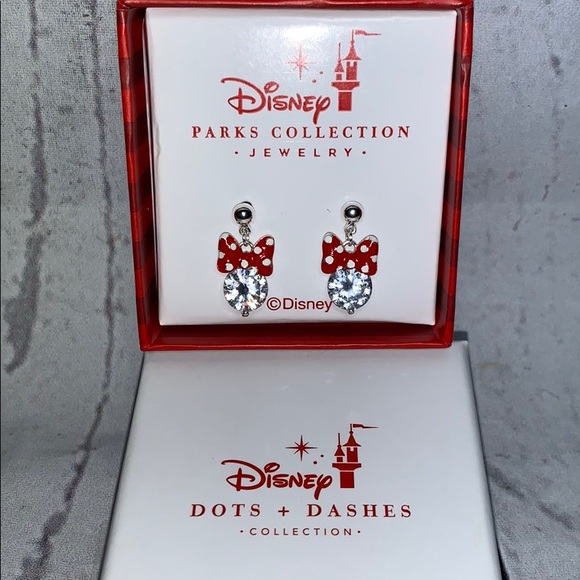 Disney Jewelry - Disney Park DOTS & DASHES Minnie  Earrings NEW!